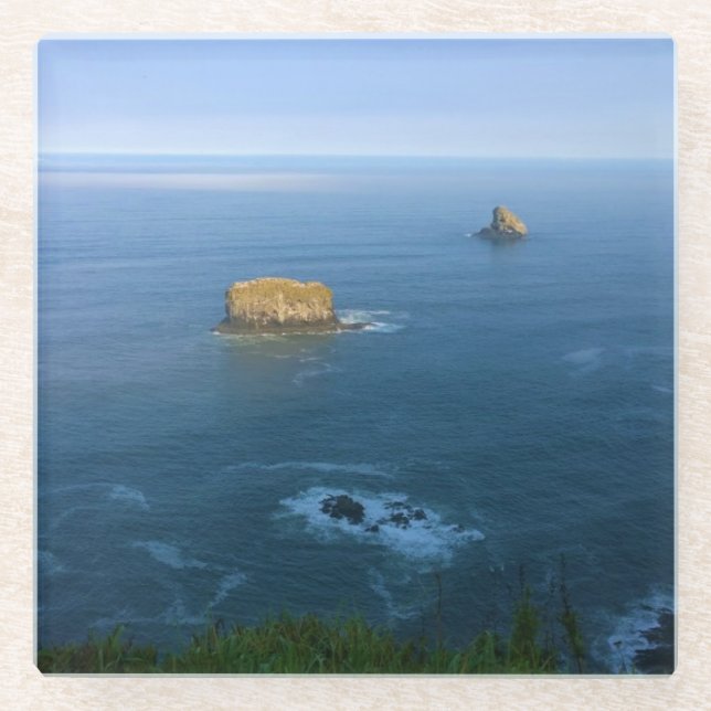 Cape Meares, Oregon Coast Glass Coaster (Front)