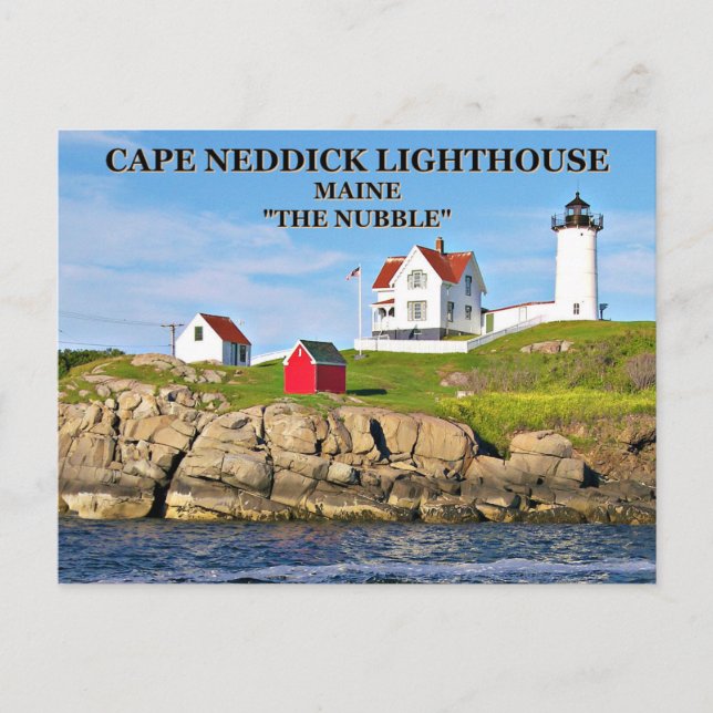 Cape Neddick Light "the Nubble", Maine postcard (Front)