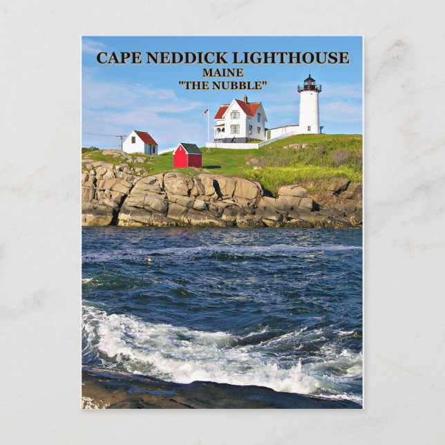 Cape Neddick Light "the Nubble", Maine postcard (Front)