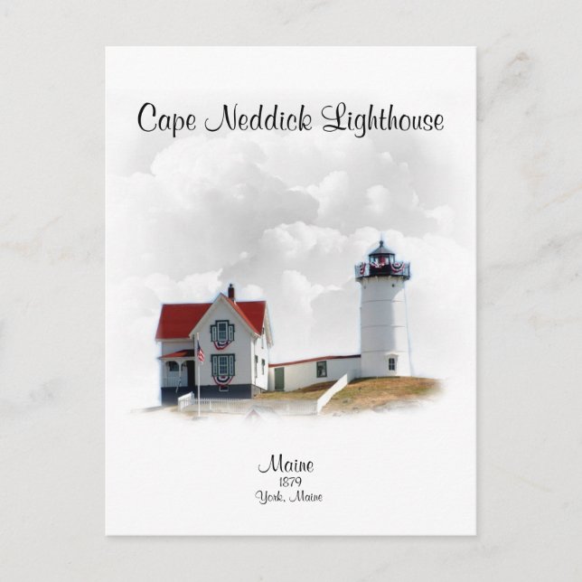Cape Neddick Lighthouse- Maine Postcard (Front)