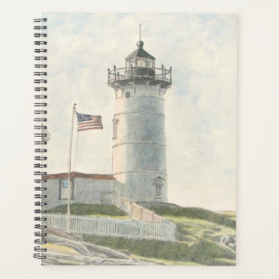 Cape Neddick Lighthouse Watercolor Planner