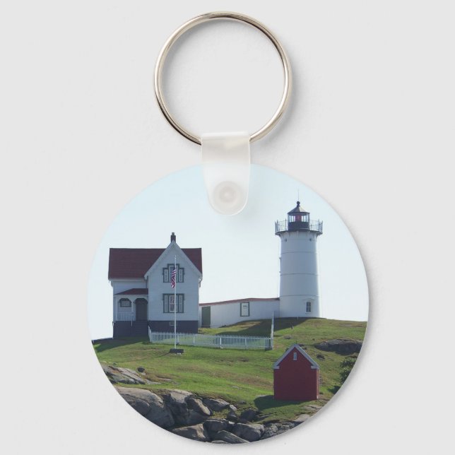 Cape Neddick Nubble Light Keychain (Front)