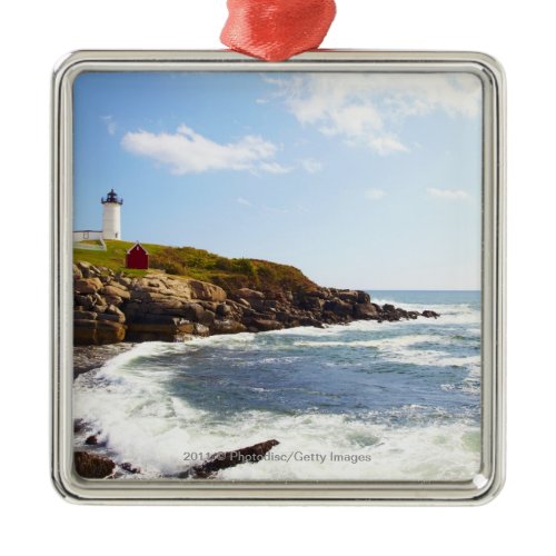 Cape Neddick 'Nubble' Lighthouse in Maine Metal Ornament