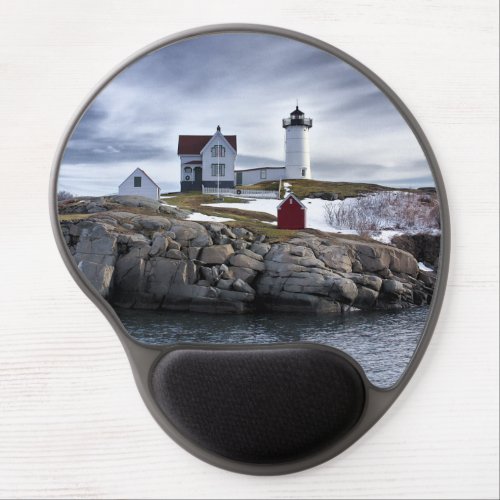 Cape Neddick  Nubble lighthouse York Maine WOW Gel Mouse Pad