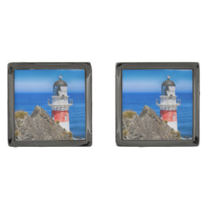 Cape_Palliser_Lighthouse_001 Gunmetal Finish Cufflinks