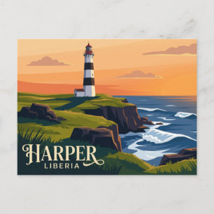 Cape Palmas Lighthouse Liberia Postcard