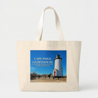 Cape Poge Lighthouse, Massachusetts Chappaquiddick Large Tote Bag