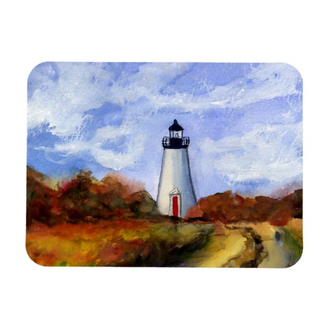 Cape Poge Lighthouse Rectangle Magnet (Horizontal)