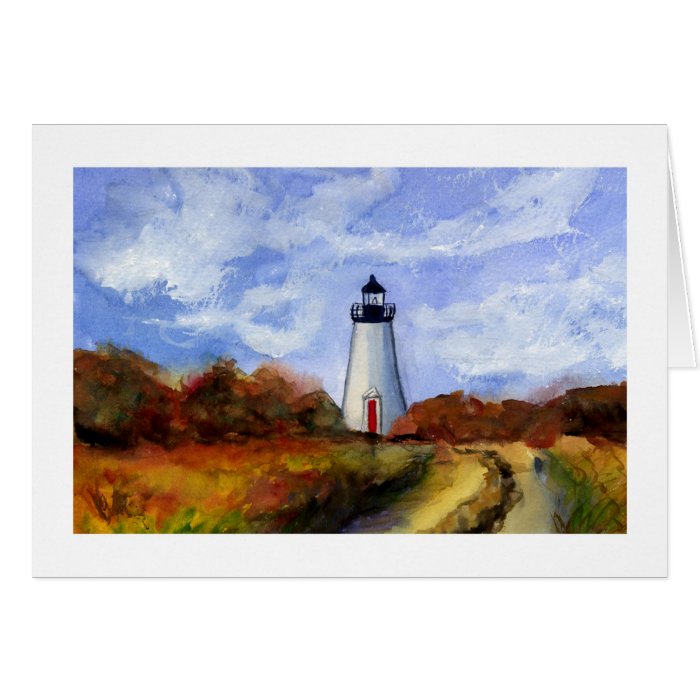 Cape Pogue Lighthouse Greeting Card