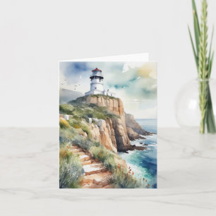 Cape Point Cape Town South Africa Watercolor Card