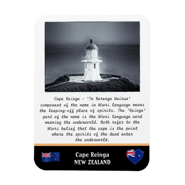 Cape Reinga & Lighthouse - Maori / New Zealand Magnet (Vertical)