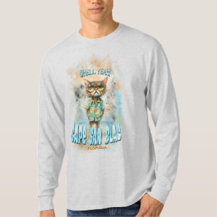 Cape San Blas Florida Beach Cat T-Shirt
