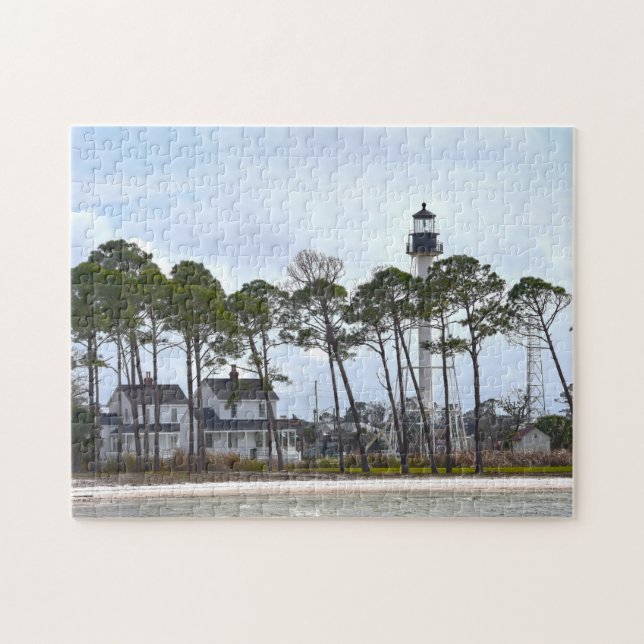 Cape San Blas Lighthouse, Port St. Joe, Florida Jigsaw Puzzle (Horizontal)