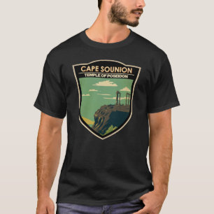 Cape Sounion Greece Travel Art Vintage T-Shirt