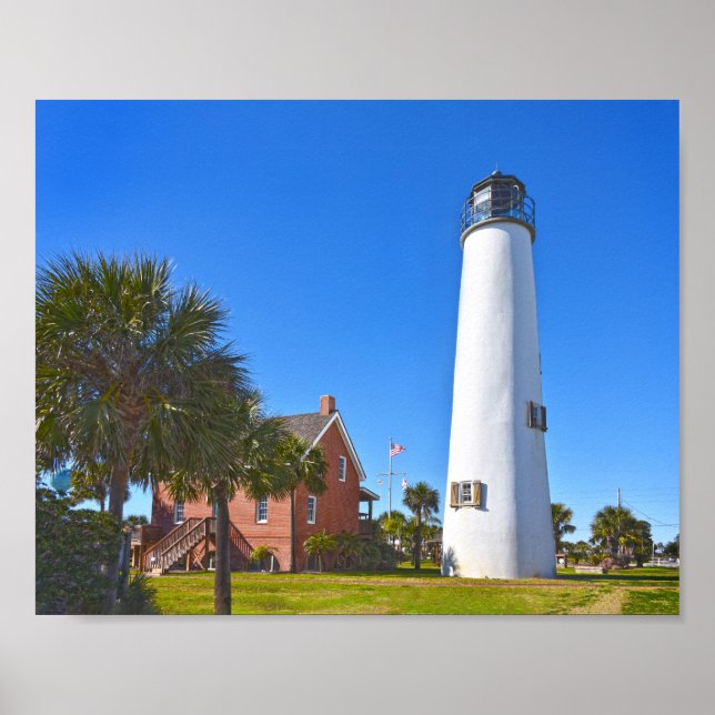 Cape St. George Lighthouse, Florida Poster (Front)