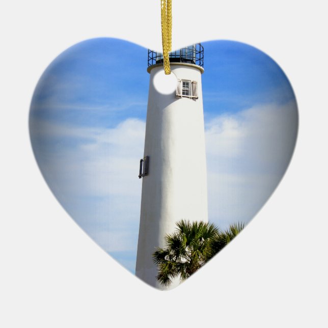 CAPE ST. GEORGE LIGHTHOUSE - ST. GEORGE ISLAND, FL CERAMIC ORNAMENT (Front)