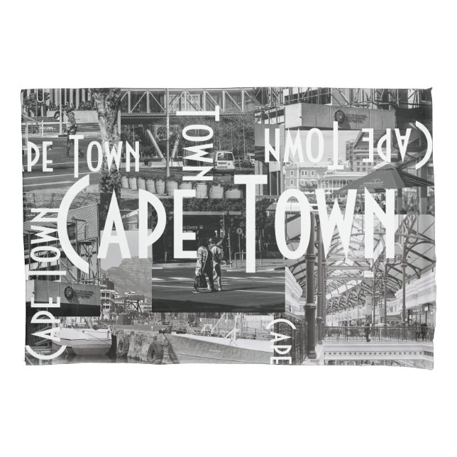 Cape Town Architecture Cityscape Monochrome Pillow Case (Front)