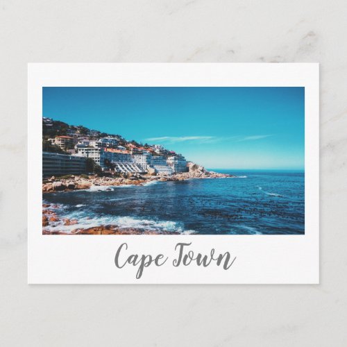 Cape Town Bantry Bay City Ocean View Landscape Postcard