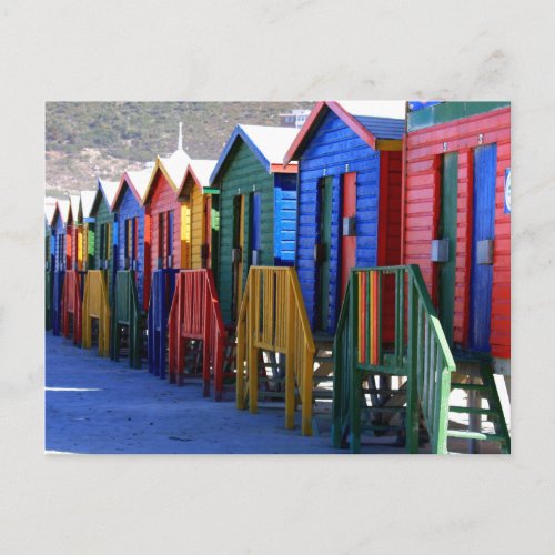 Cape Town Beach Huts Postcard