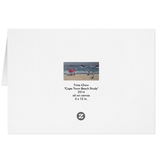 "Cape Town Beach Study" by Trina Chow (Back Horizontal)