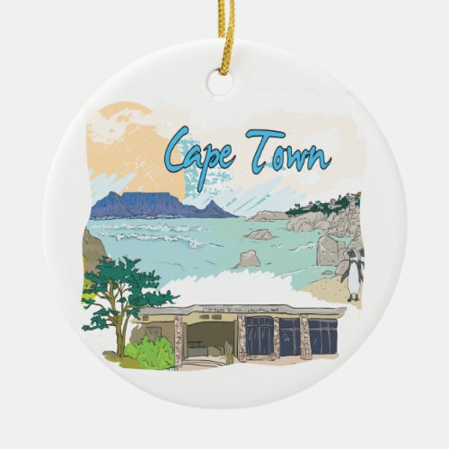 Cape Town Ceramic Ornament