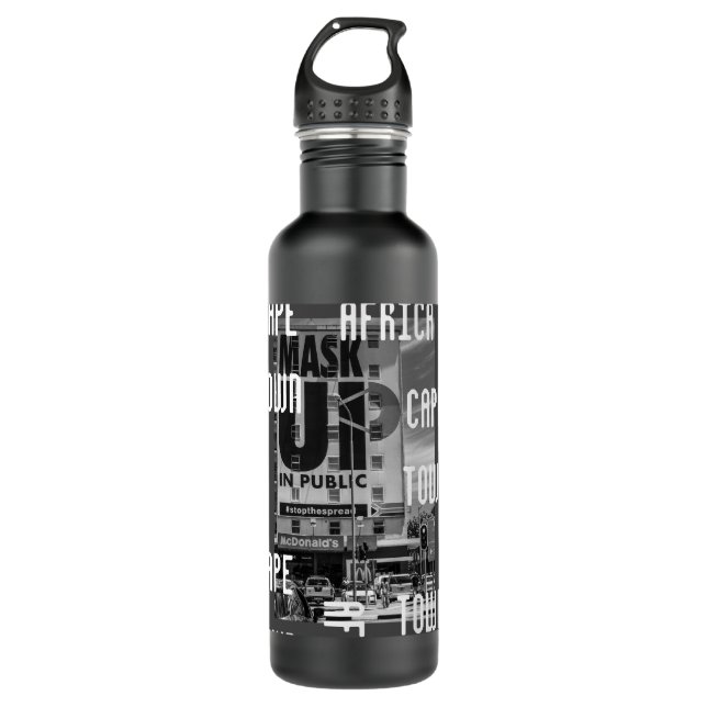 Cape Town Cityscape Architecture South Africa Stainless Steel Water Bottle (Front)
