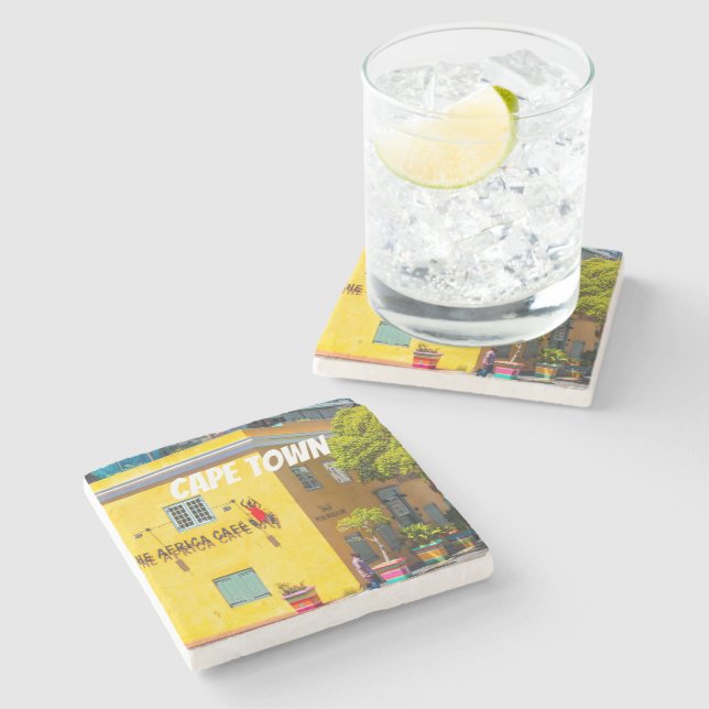 Cape Town Cityscape Architecture South Africa Stone Coaster (Side)
