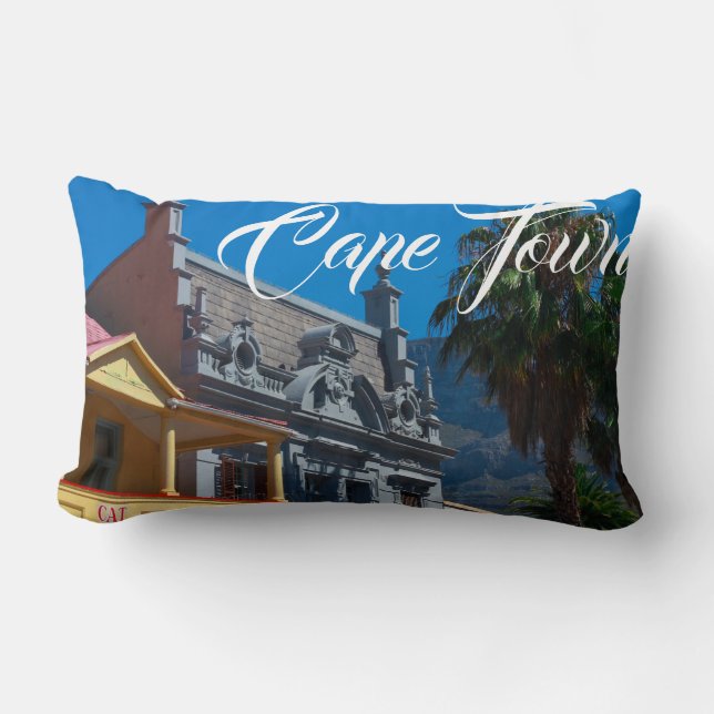 Cape Town Cityscape Long Street South Africa Lumbar Pillow (Front)