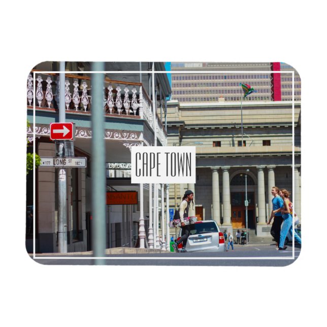 Cape Town Cityscape Street South Africa Magnet (Horizontal)