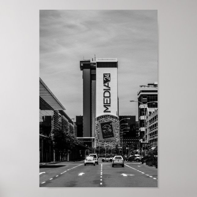 Cape Town Cityscape Street South Africa Poster (Front)