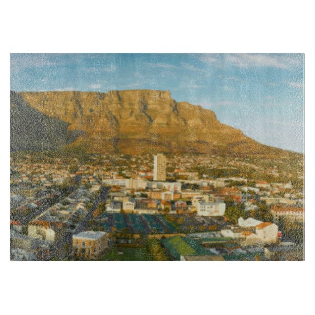 Cape Town Cityscape With Table Mountain Cutting Board (Front)
