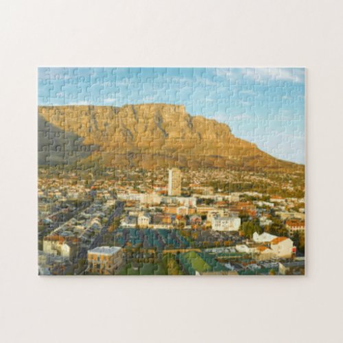 Cape Town Cityscape With Table Mountain Jigsaw Puzzle