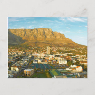 Cape Town Cityscape With Table Mountain Postcard