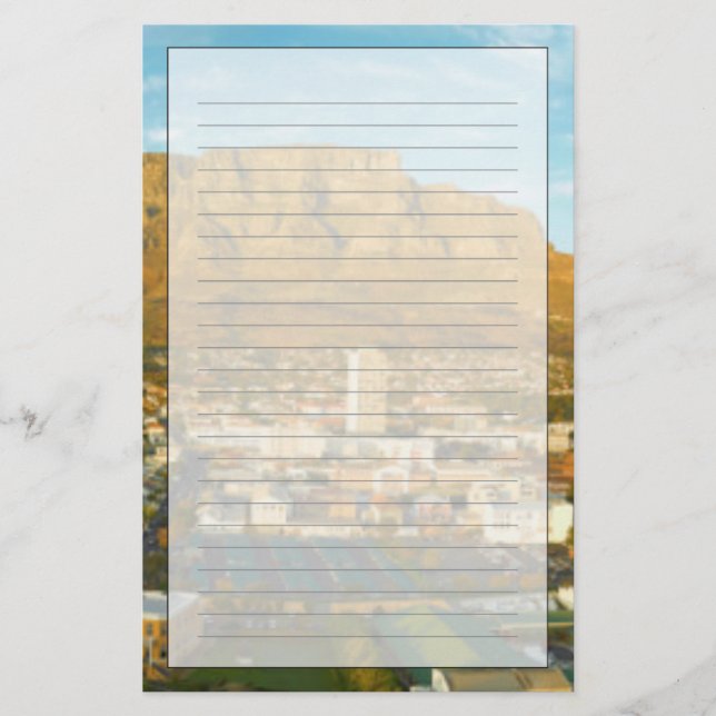Cape Town Cityscape With Table Mountain Stationery (Front)