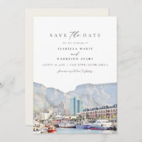 CAPE TOWN Coastline Skyline Travel Save the Date