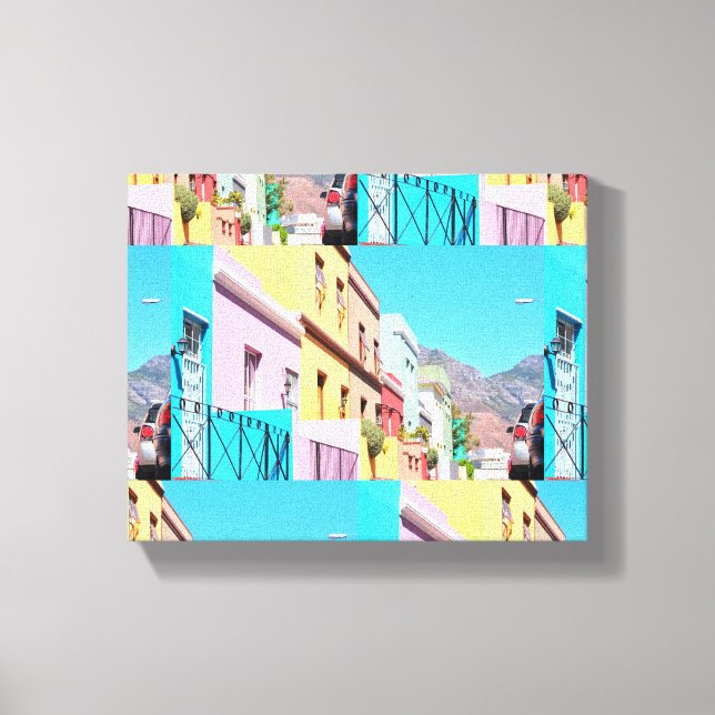 Cape Town Colorful Houses Bo Kaap Street Canvas Print (Front)