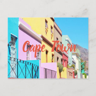 Cape Town Colorful Houses Bo Kaap Street Postcard