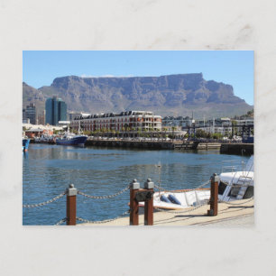 Cape Town Harbor and Table Mountain Postcard