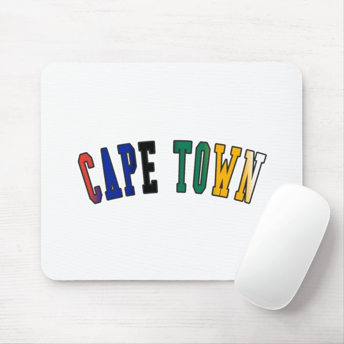 Cape Town in South Africa National Flag Colors Mouse Pad