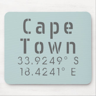 Cape Town Latitude Longitude Mouse Pad