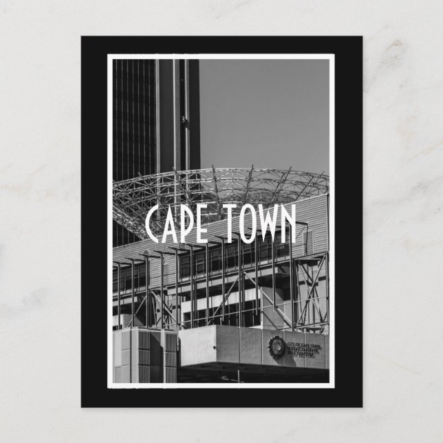 Cape Town Monochrome Cityscape Street Lifestyle Postcard (Front)