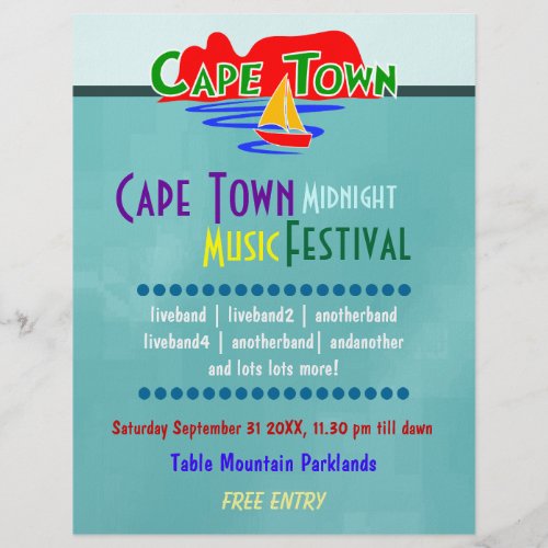 Cape Town Music Festival Custom Flyer
