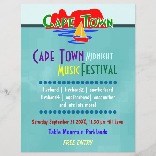 Cape Town Music Festival Custom Flyer