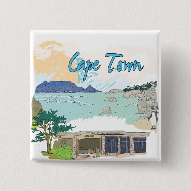 Cape Town Pinback Button (Front)
