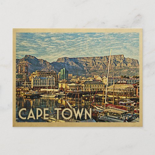 Cape Town Postcard South Africa Vintage Travel