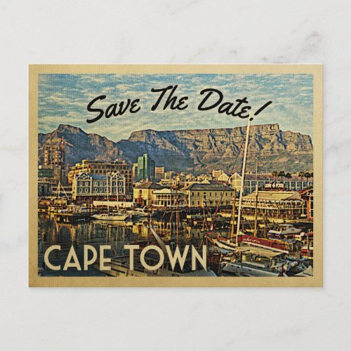 Cape Town Save The Date South Africa Announcement Postcard