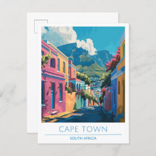 Cape Town South Africa Art Vintage Travel Postcard