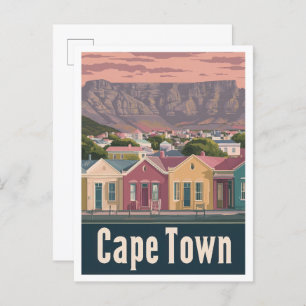 Cape Town South Africa Art Vintage Travel Postcard