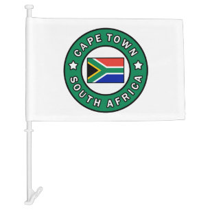 Cape Town South Africa Car Flag