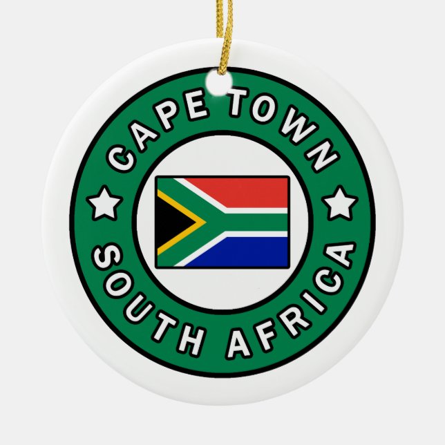 Cape Town South Africa Ceramic Ornament (Front)